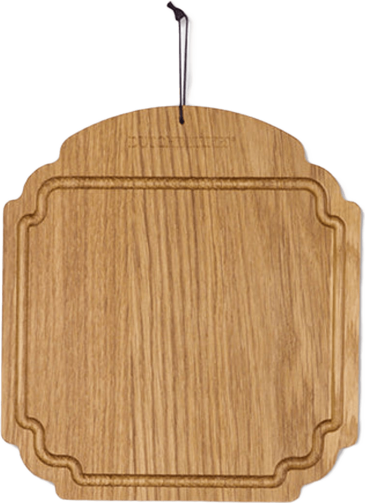 Frukostbräda Med Ränna Xs 19x21cm, från Dutchdeluxes, i färgen brown.