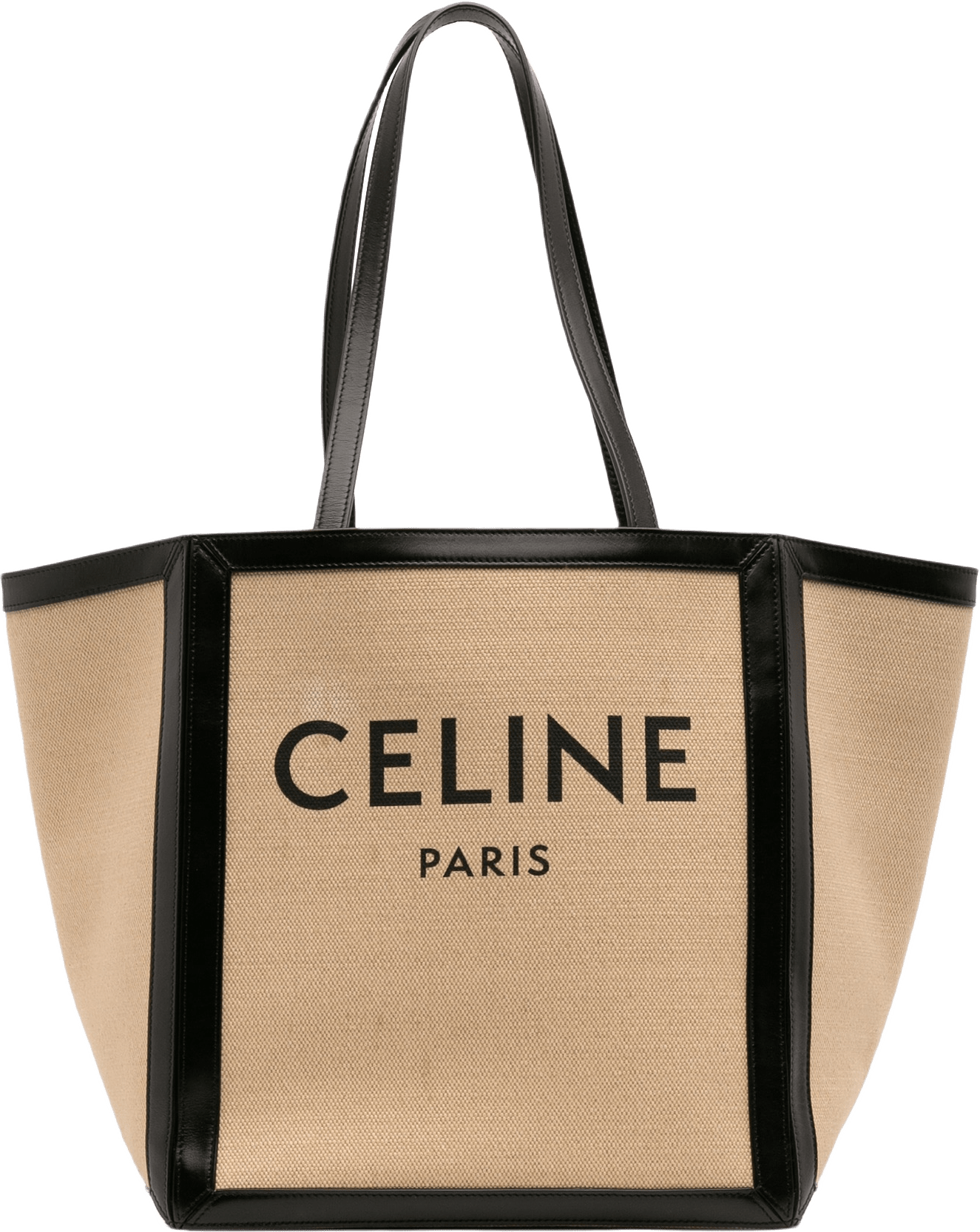 Celine Large Canvas Vertical Square Cabas Tote, från Luxclusif, i färgen beige.