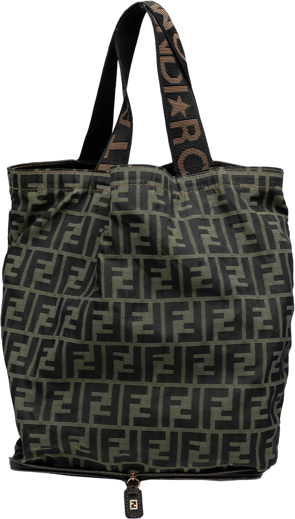 Fendi Zucca Canvas And Nylon Foldable Tote, från Luxclusif, i färgen brown.