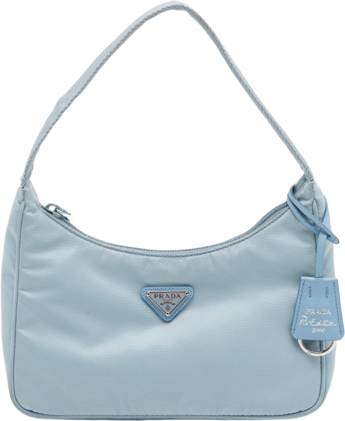 Prada Mini Tessuto Re Edition 2000 Shoulder Bag, från Luxclusif, i färgen blå.