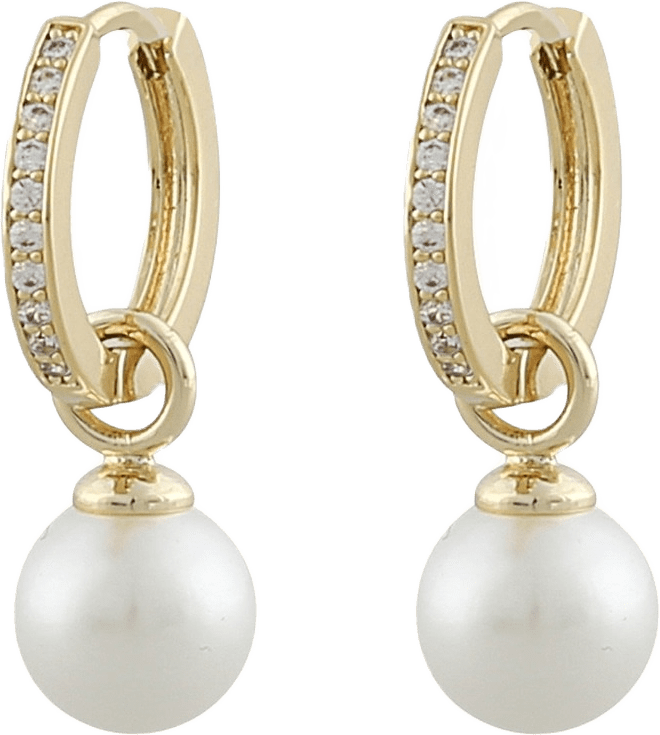 Core Pearl Ring Ear, från SNÖ of Sweden, i färgen g/white.