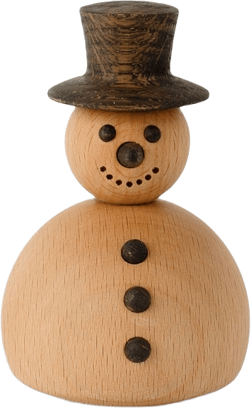 The Snowman Trädekoration 9,4 Cm Bok/ek, från Spring Copenhagen.
