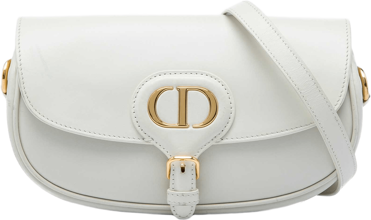 Dior Leather East West Bobby Crossbody, från Luxclusif, i färgen vit.