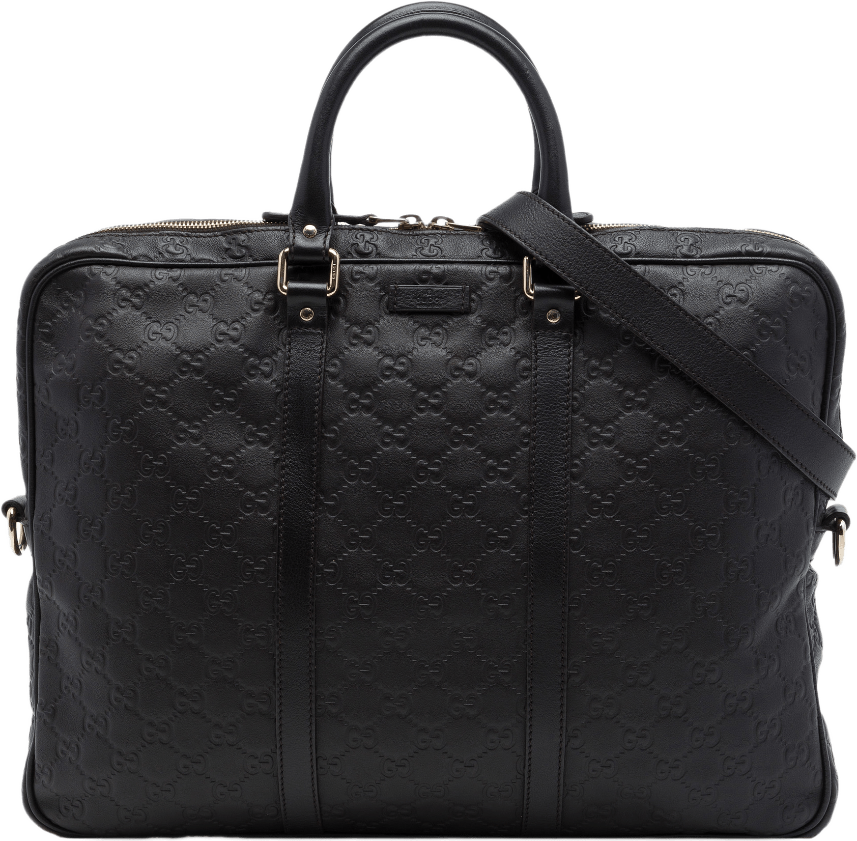 Gucci Guccissima Business Bag, från Luxclusif, i färgen svart.