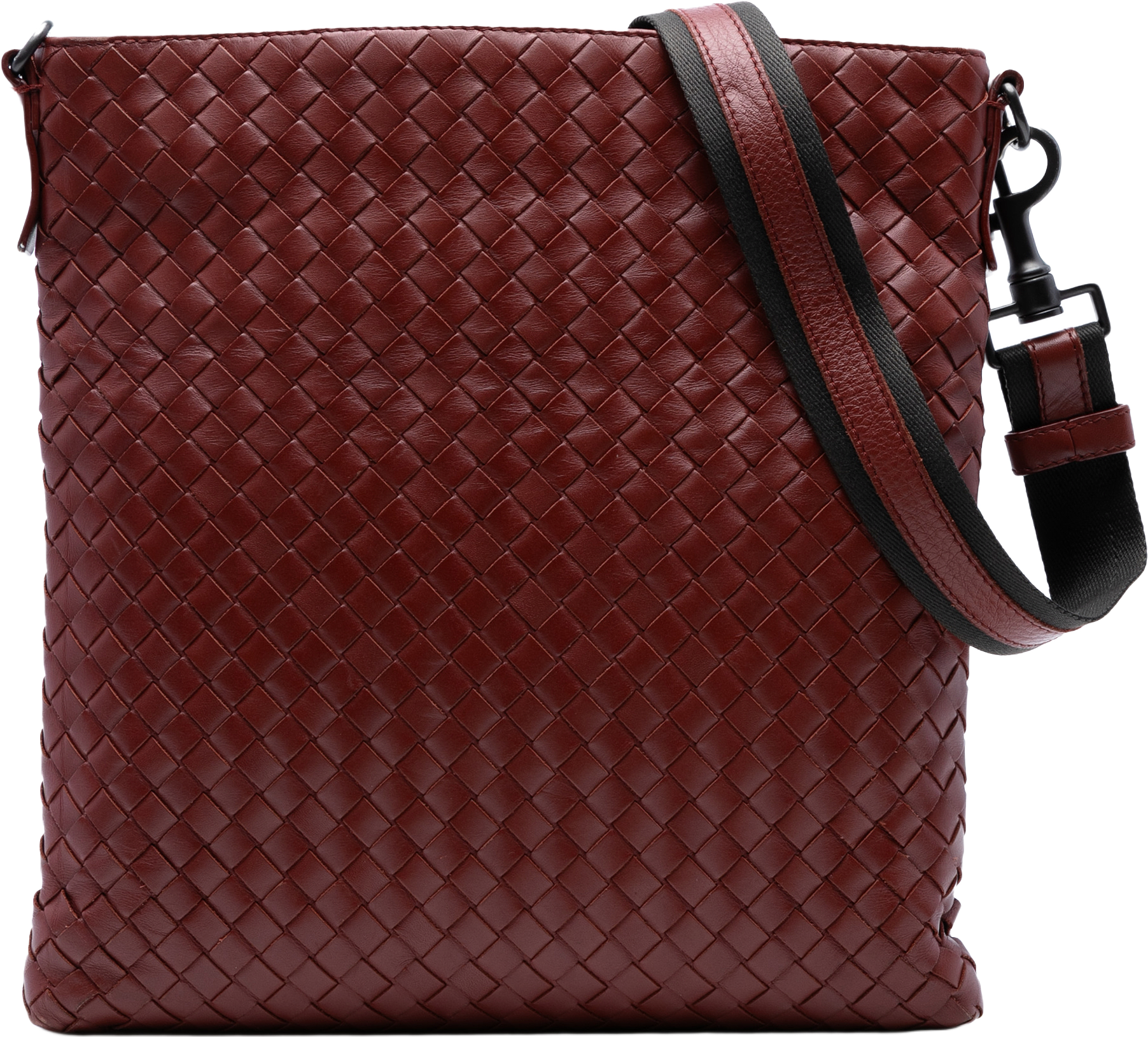 Bottega Veneta Nappa Intrecciato Crossbody, från Luxclusif, i färgen bordeaux.