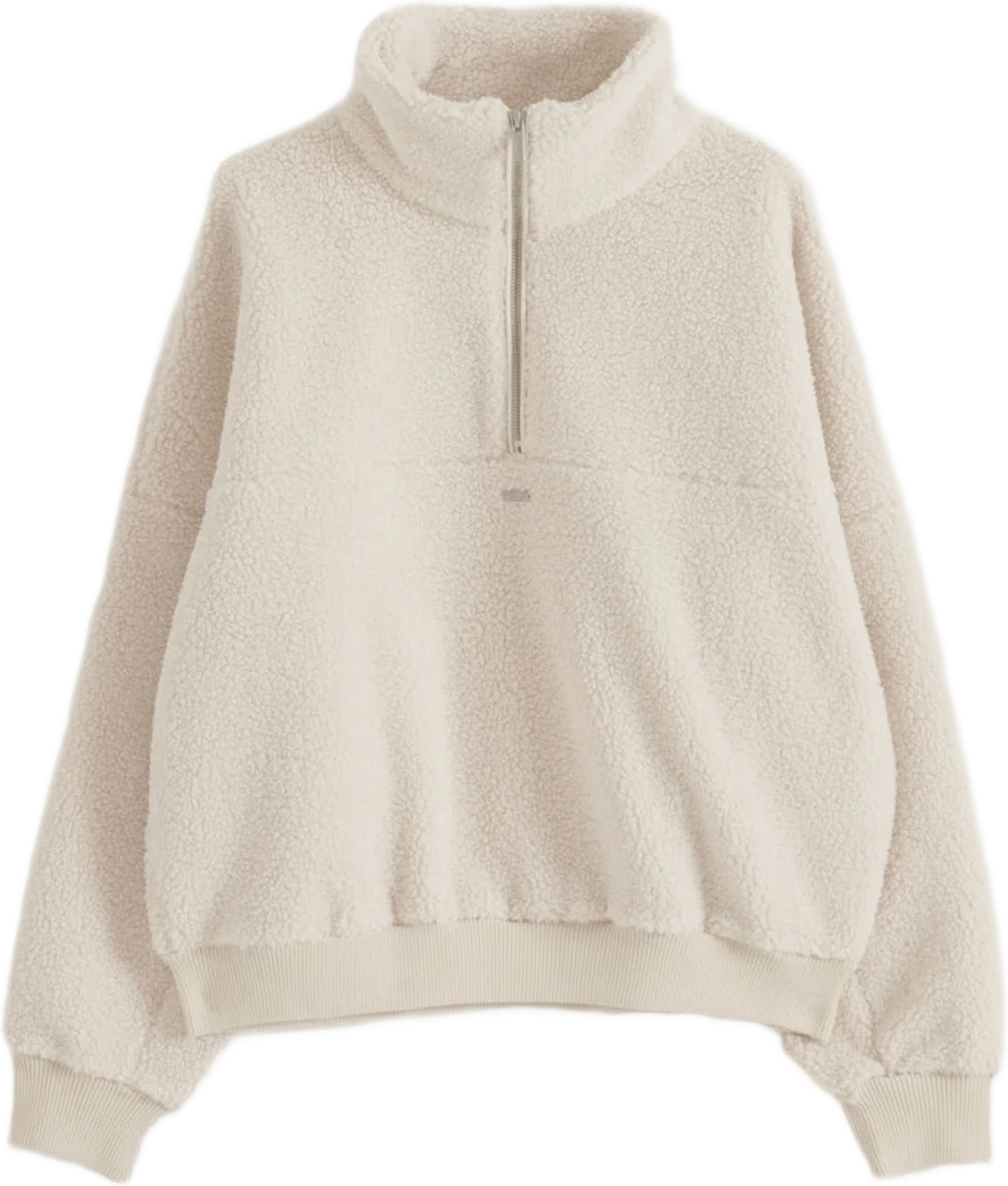 Pile Half Zip, från aim'n, i färgen cream.