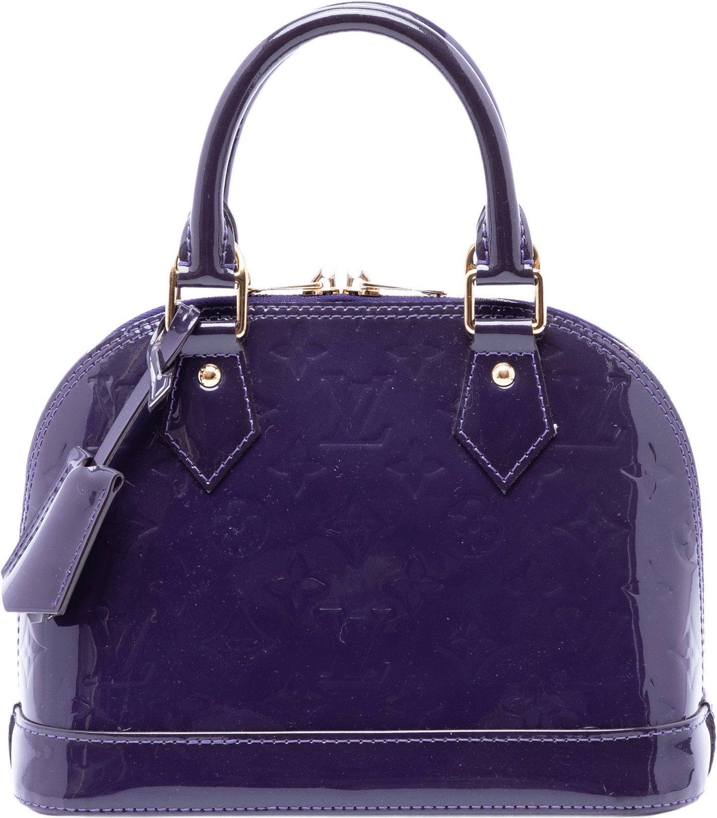Louis Vuitton Monogram Vernis Alma Bb, från Luxclusif, i färgen purpur.