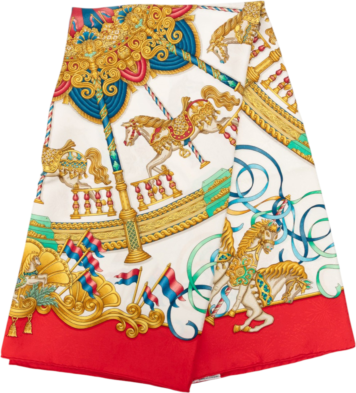 Hermès Luna Park Silk Scarf 90, från Luxclusif, i färgen white.