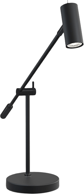Bordslampa Cato, från Belid, i färgen mattsvart/mattsvart.