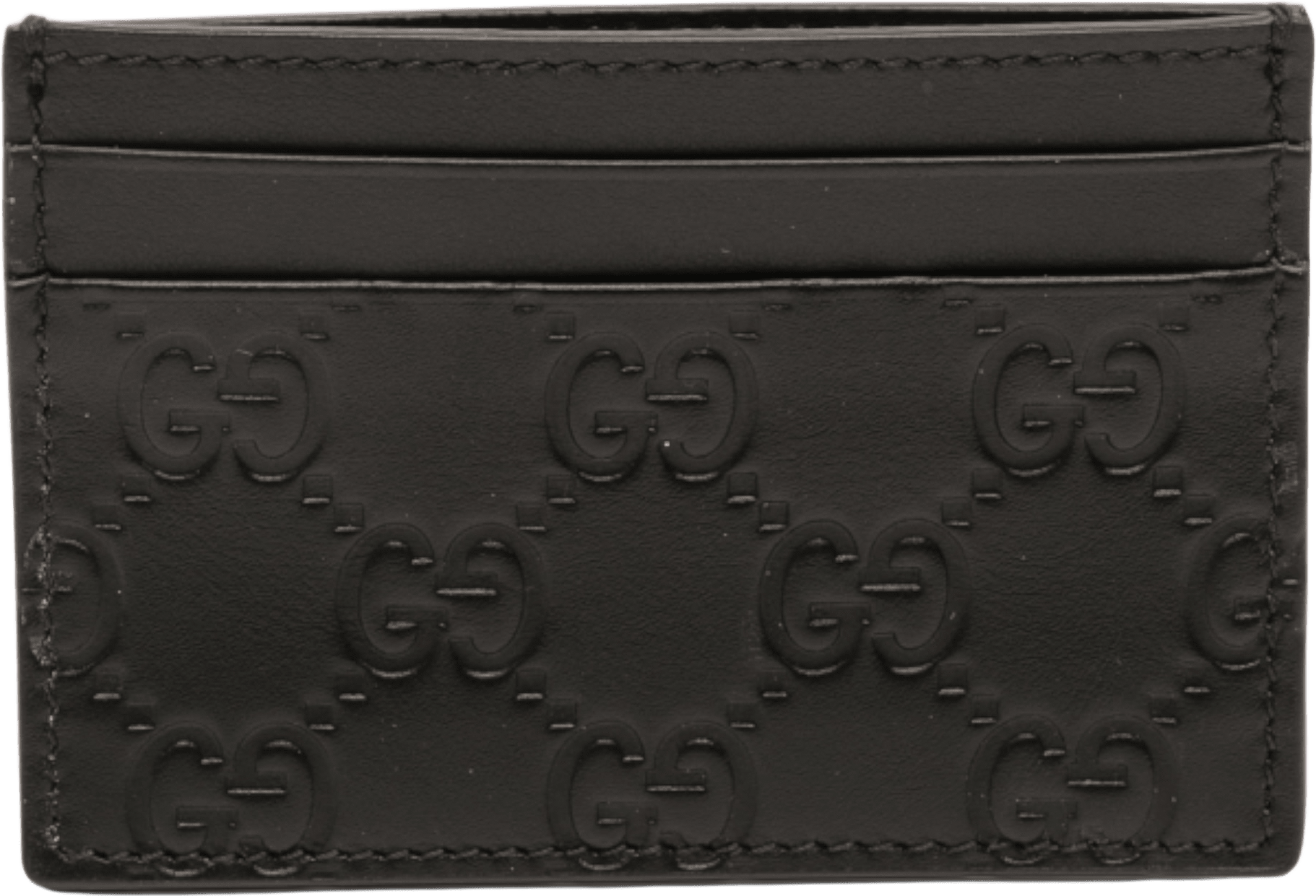 Gucci Guccissima Card Holder, från Luxclusif, i färgen black.