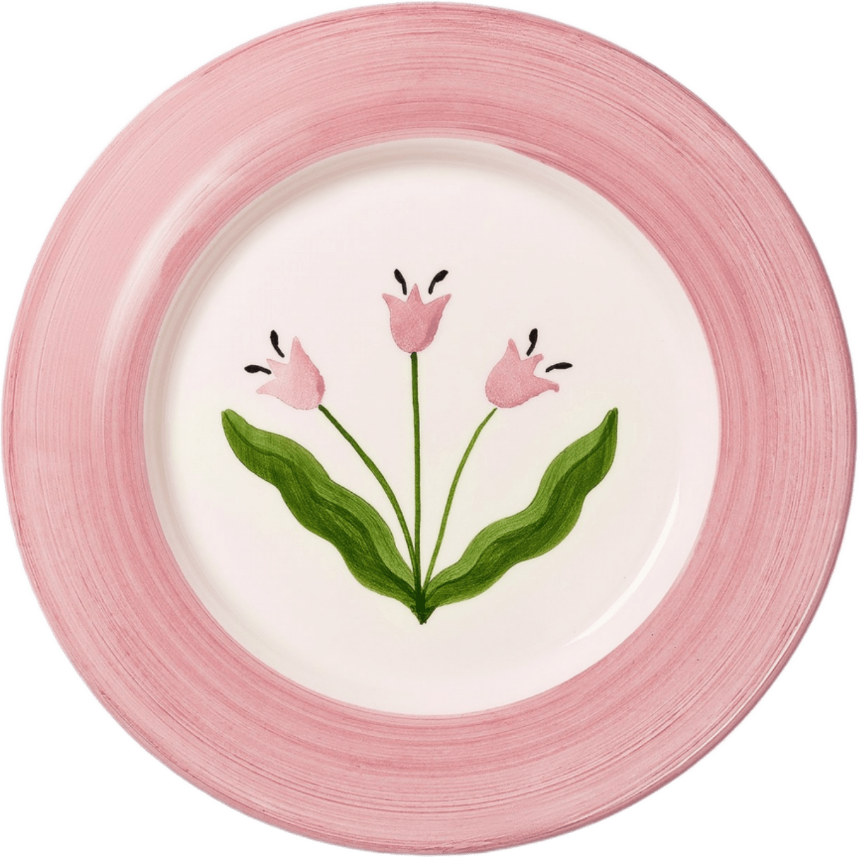 Madelen Möllard Tulip Assiett - 22x22 Cm, från Pick A Poppy, i färgen pink.
