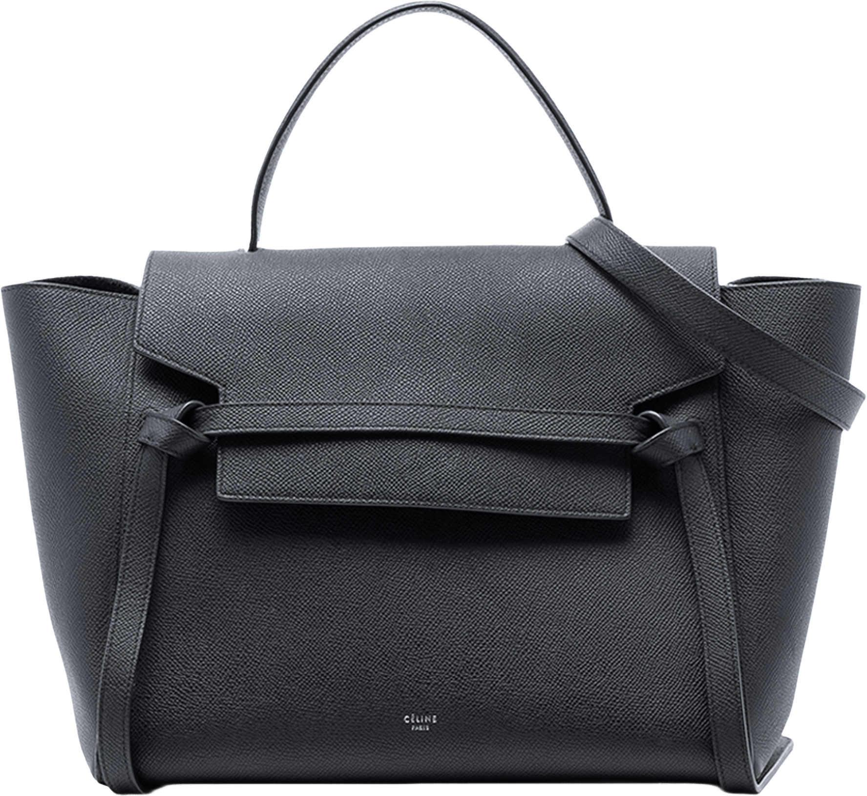 Celine Mini Grained Calfskin Belt Bag, från Luxclusif, i färgen black.