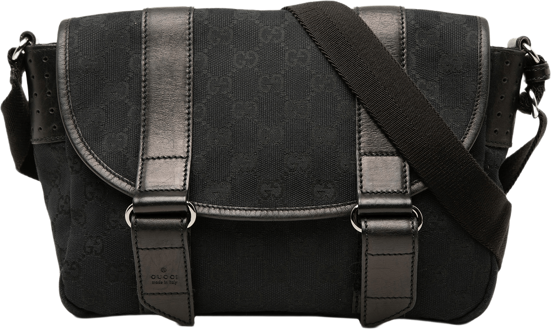 Gucci Gg Canvas Crossbody, från Luxclusif, i färgen svart.