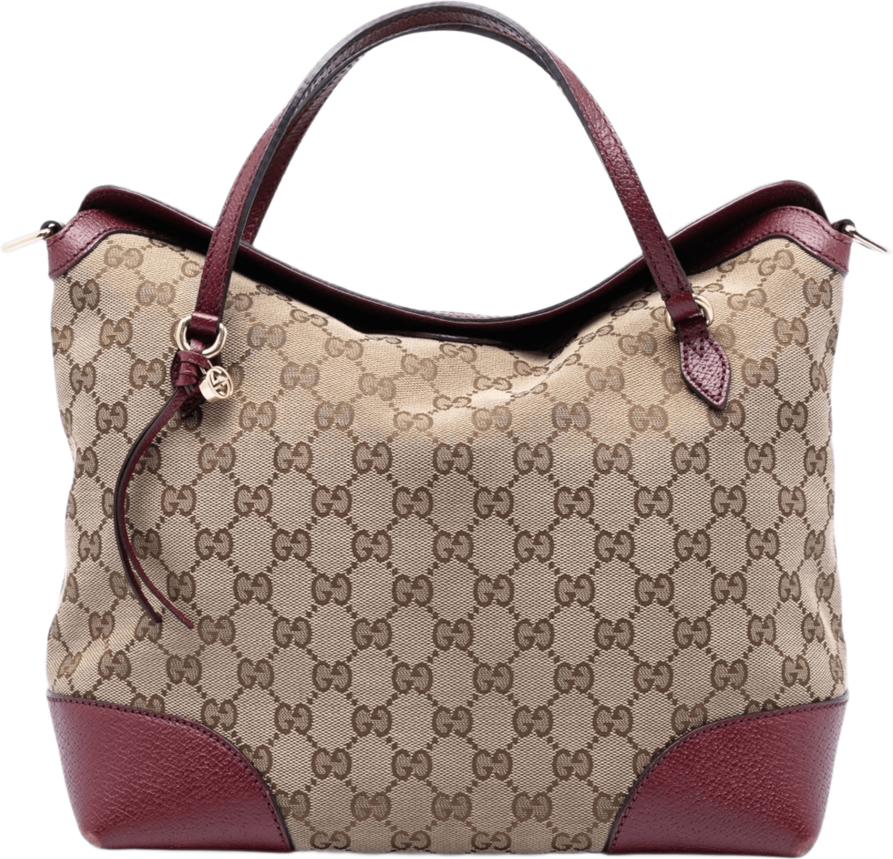 Gucci Medium Gg Canvas Bree Fold Over Tote, från Luxclusif, i färgen röd.