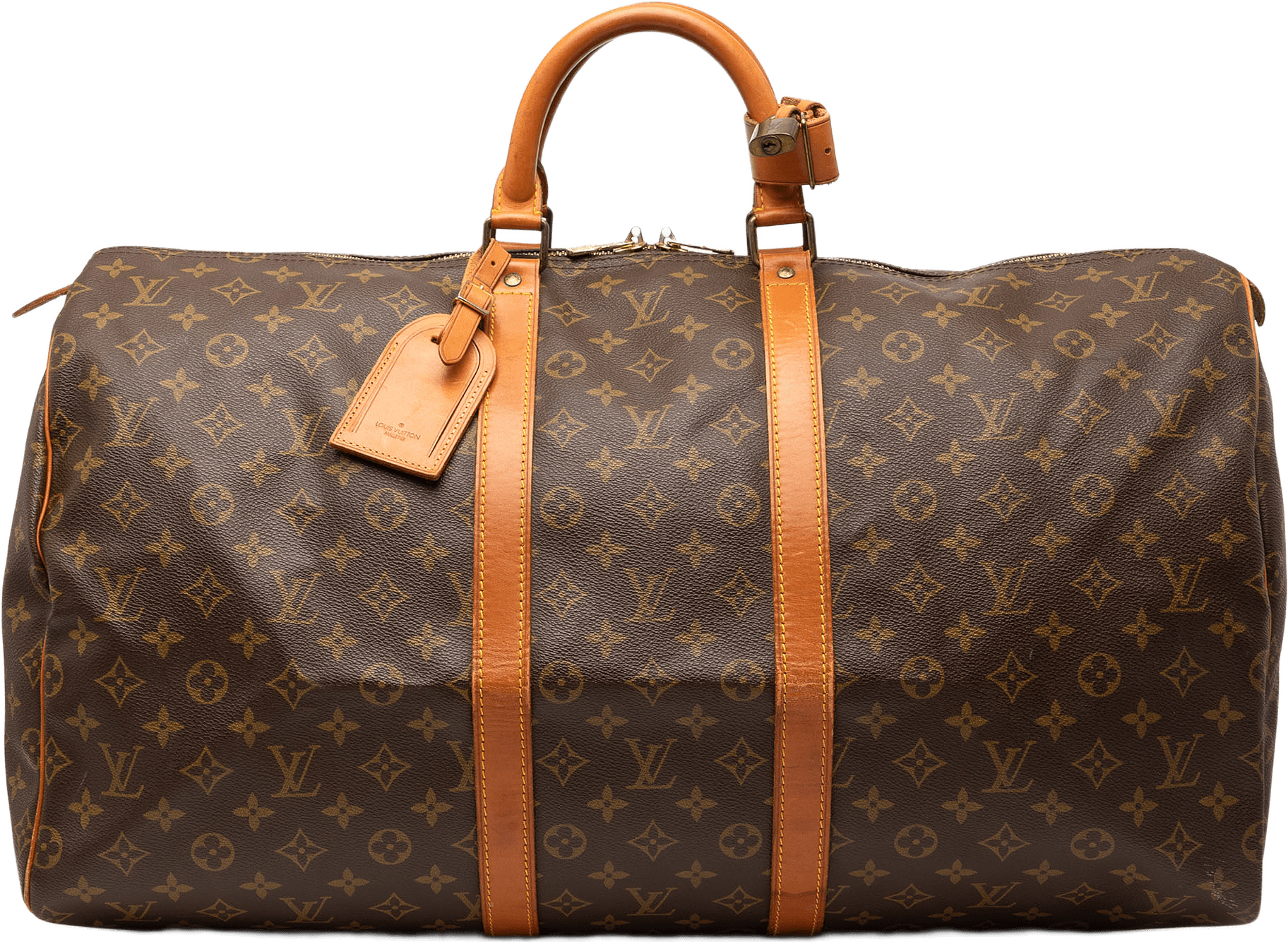 Louis Vuitton Monogram Keepall 55, från Luxclusif, i färgen brown.