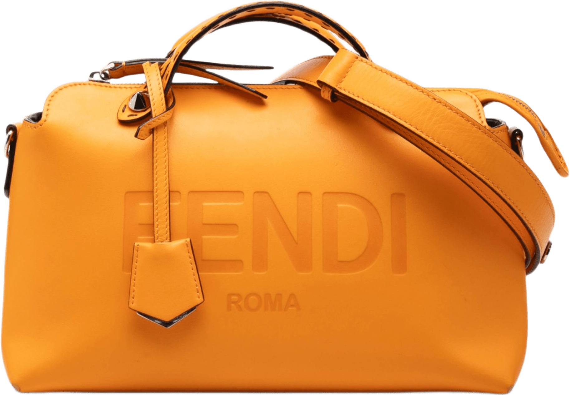 Fendi Medium Leather By The Way Satchel, från Luxclusif, i färgen orange.