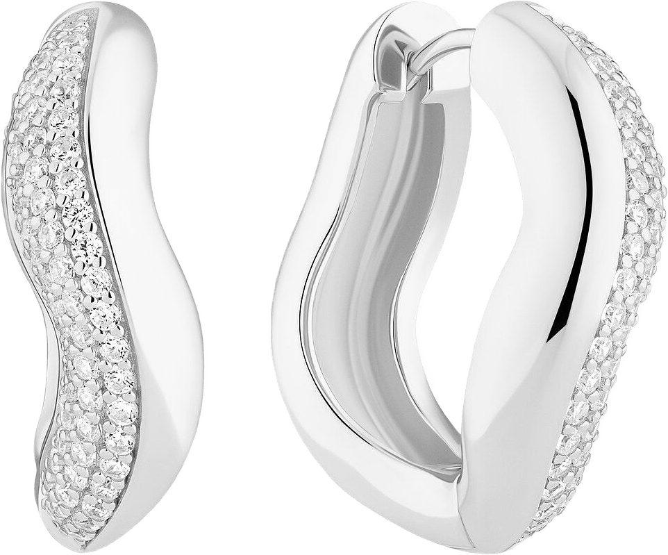 Örhänge Glorenza Grande, från Sif Jakobs Jewellery, i färgen silver.