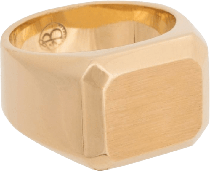 Cole Signet Ring Steel, från by BILLGREN, i färgen guld.