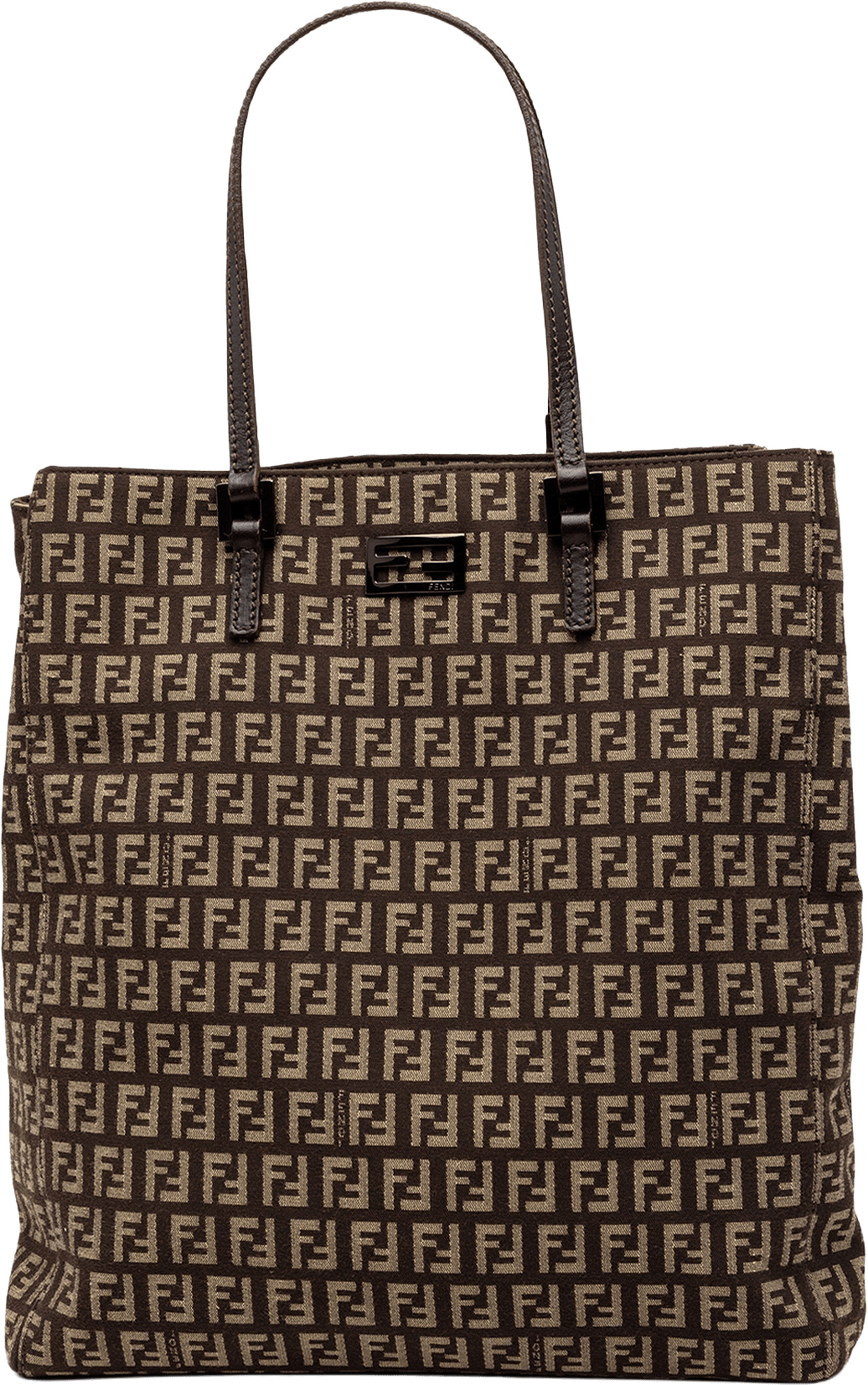 Fendi Zucchino Canvas Tote, från Luxclusif, i färgen brown.