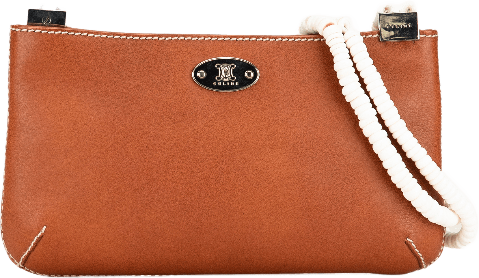 Celine Calfskin Shell Strap Shoulder Bag, från Luxclusif, i färgen brown.