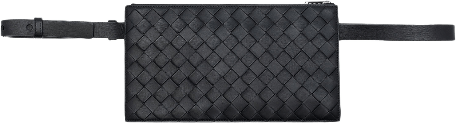 Bottega Veneta Nappa Intrecciato Belt Bag, från Luxclusif, i färgen svart.