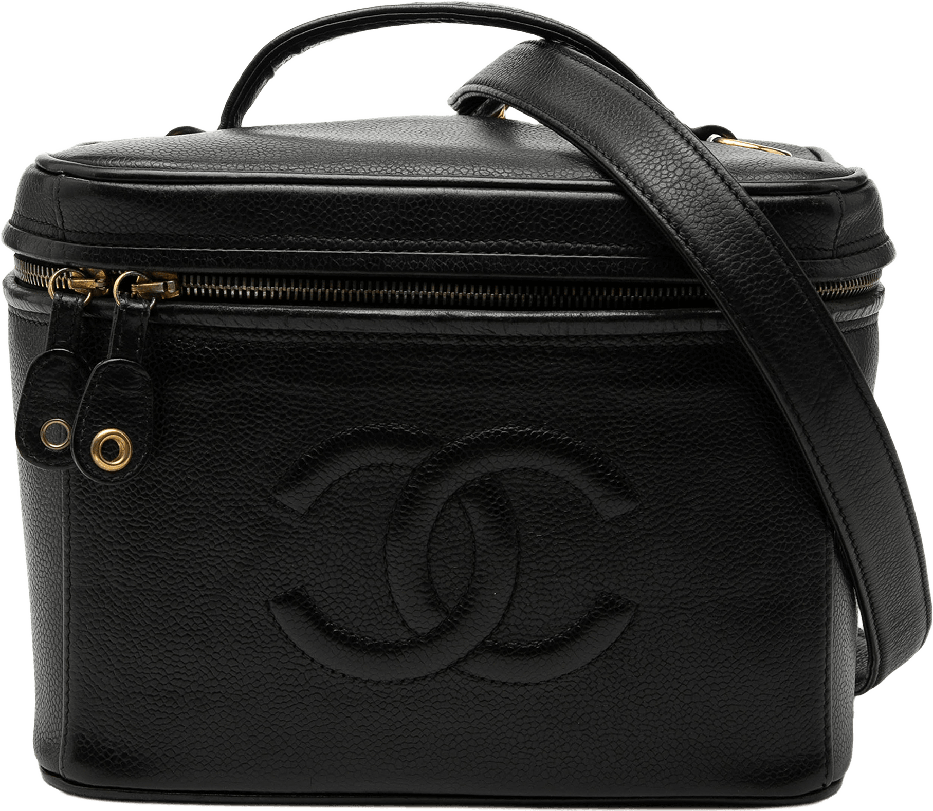 Chanel Cc Caviar Vanity Bag, från Luxclusif, i färgen black.