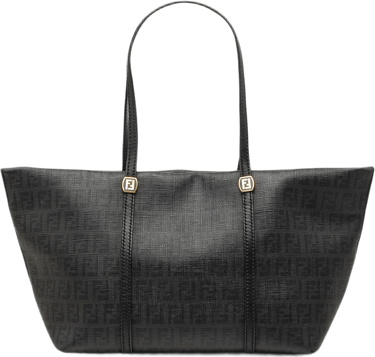 Fendi Zucchino Coated Canvas Tote, från Luxclusif, i färgen svart.