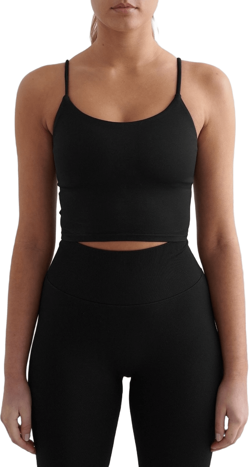 Shape Seamless Strap Singlet, från aim'n, i färgen black.