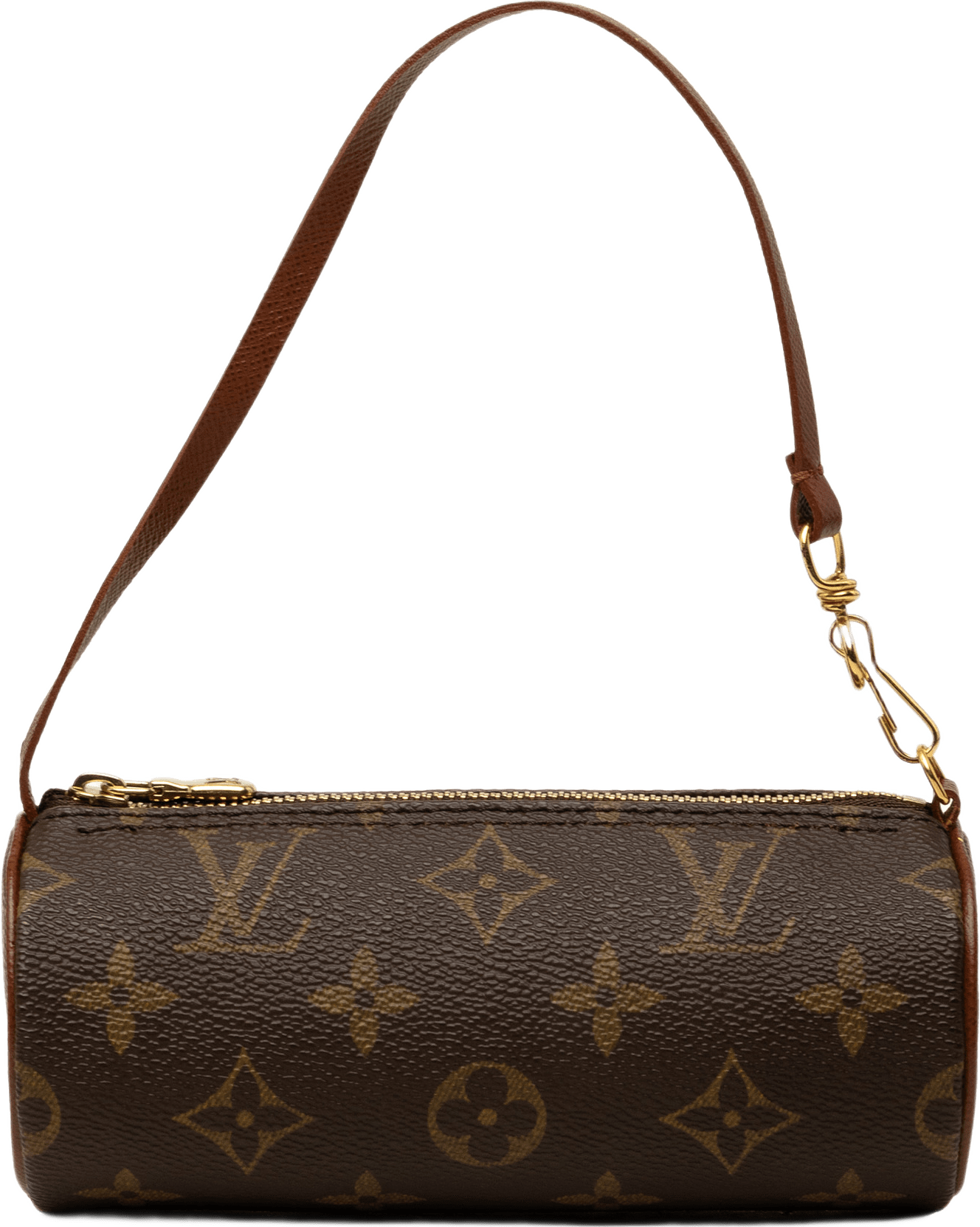 Louis Vuitton Monogram Papillon Pochette, från Luxclusif, i färgen brun.