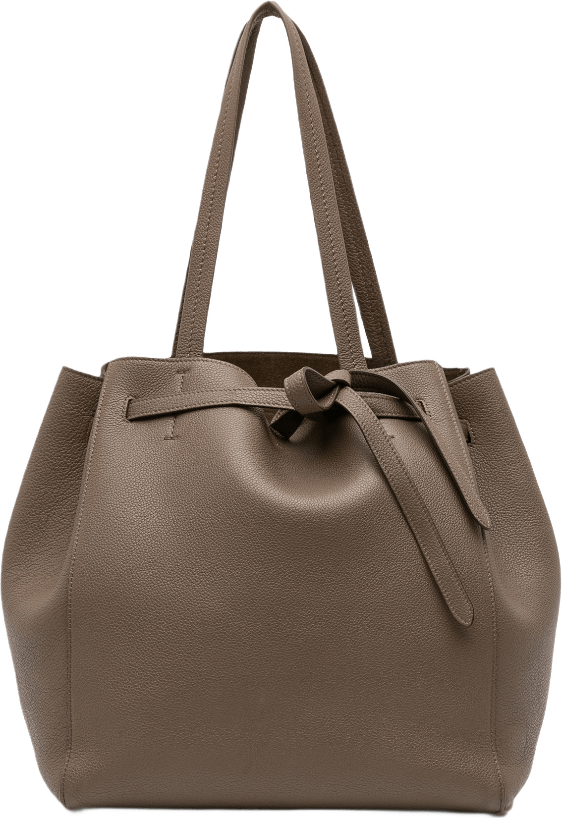 Celine Small Leather Phantom Cabas Tote, från Luxclusif, i färgen taupe.