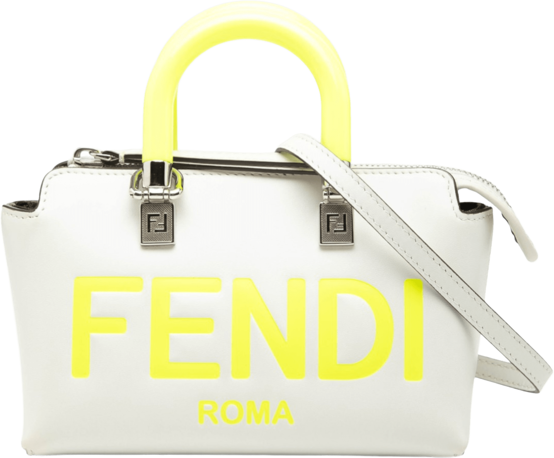 Fendi Mini Leather By The Way Roma Satchel, från Luxclusif, i färgen white.