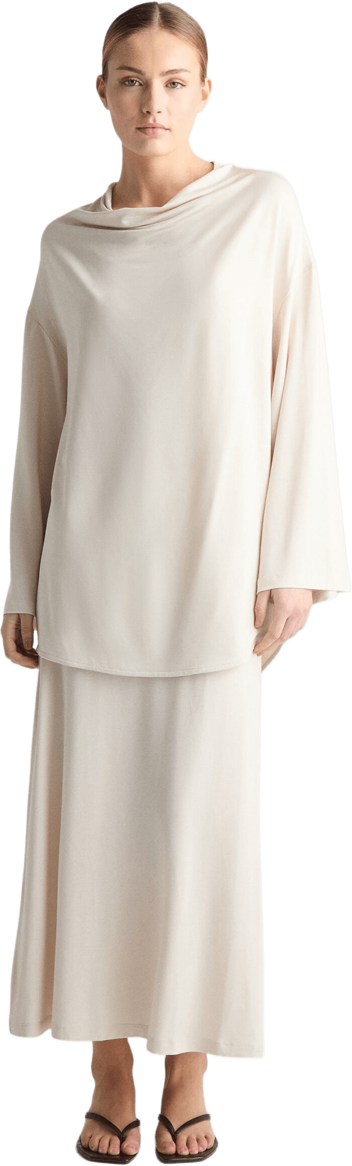 Gennova Top - Oyster, från Residus, i färgen beige.