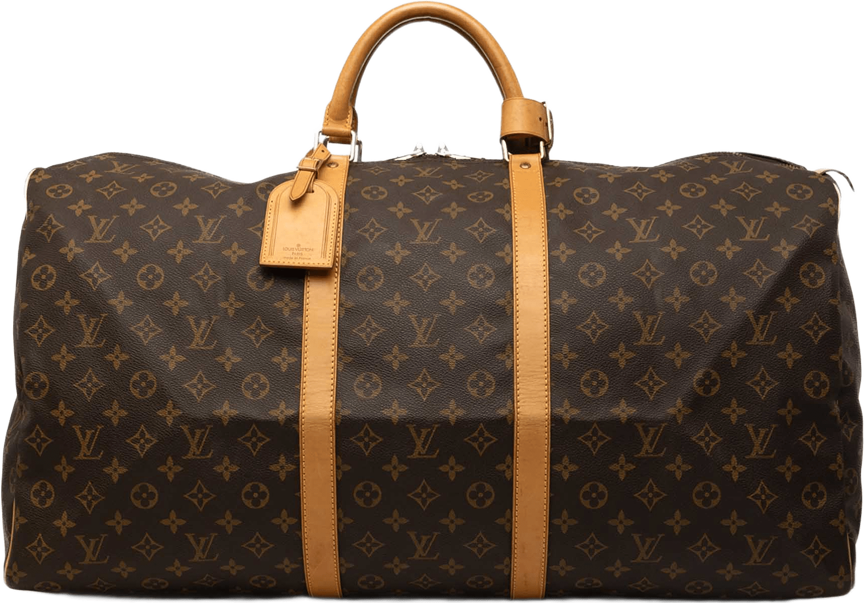 Louis Vuitton Monogram Keepall 60, från Luxclusif, i färgen brun.