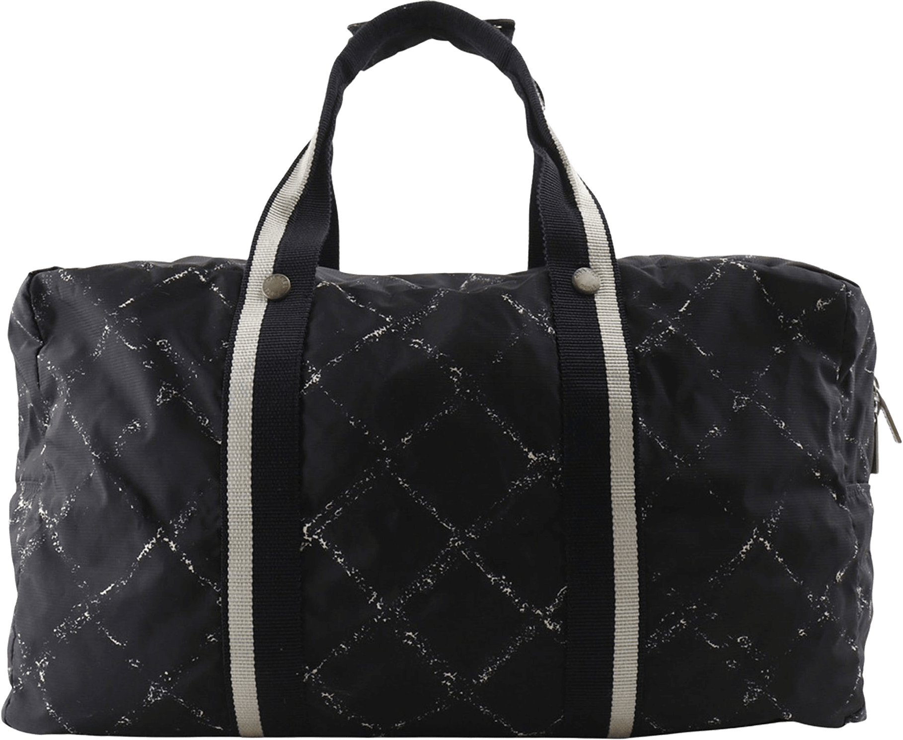 Chanel Old Travel Line Nylon Travel Bag, från Luxclusif, i färgen black.