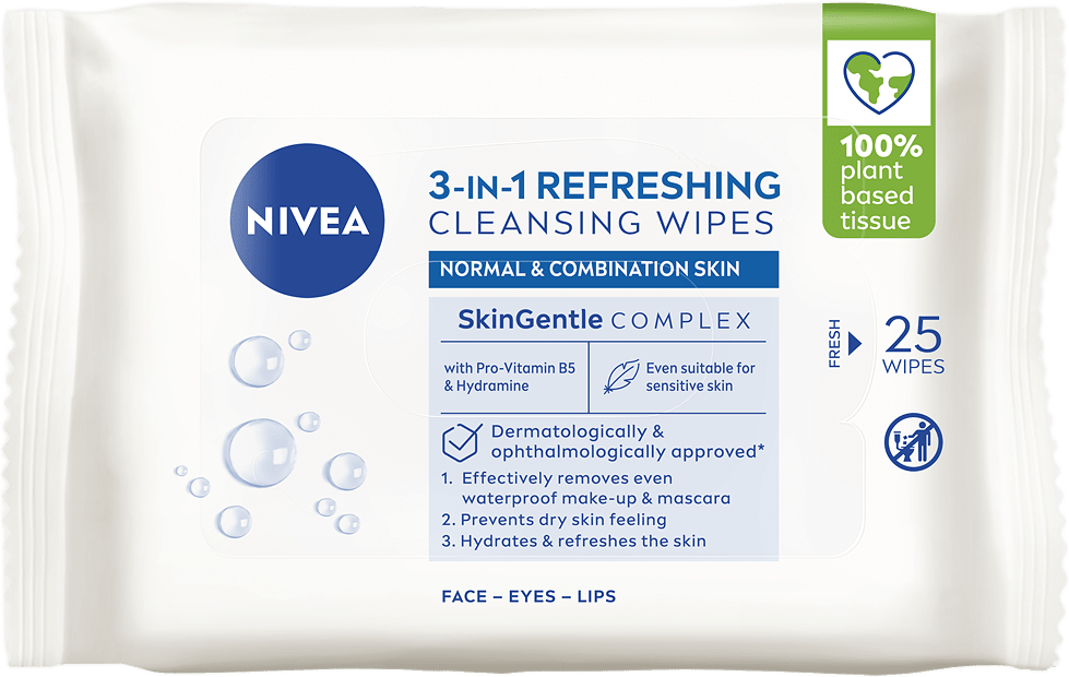 Ansiktsservetter Refreshing Cleansing Wipes 25 st NIVEA, från NIVEA.