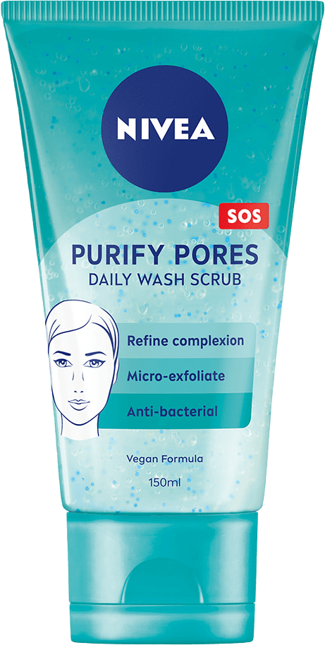 Ansiktsskrubb Purify Pores Daily Wash Scrub 150 ml NIVEA, från NIVEA.