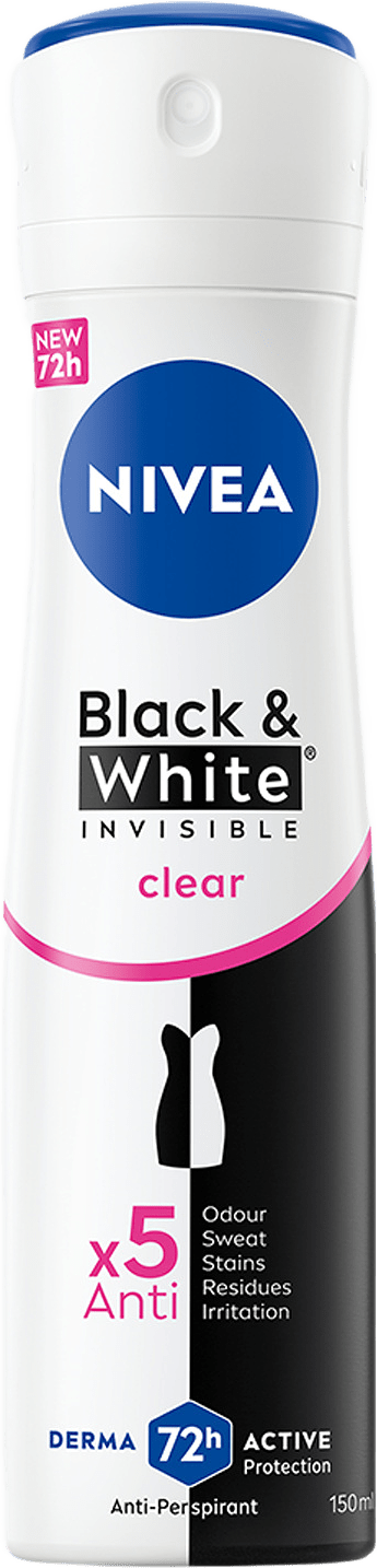 Antiperspirant Deo Spray Black & White Original 150 ml NIVEA