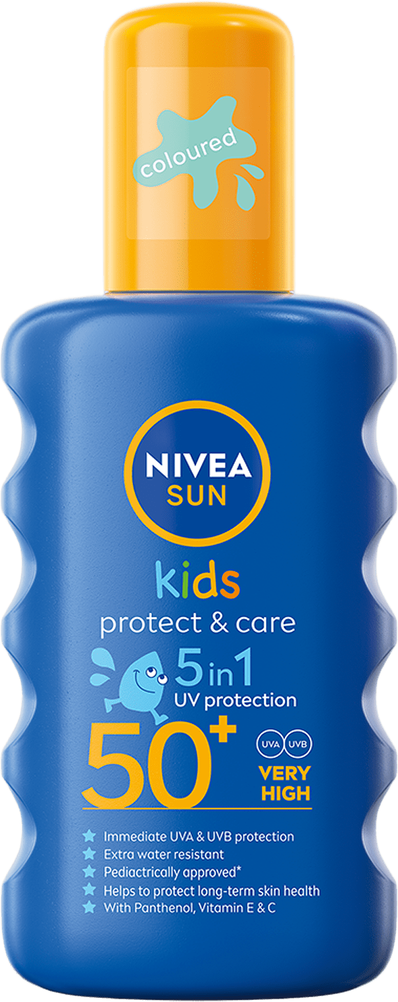 Solkräm barn Protect & Care Kids Sun Spray SPF50+, från NIVEA.