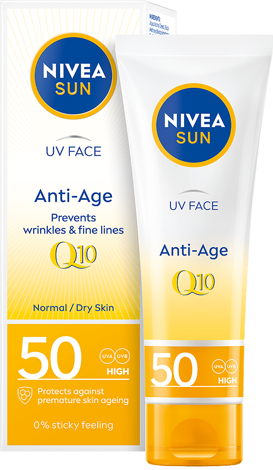 Solkräm ansikte UV Face Anti Age Q10 Cream SPF50 50ml NIVEA SUN, från NIVEA.
