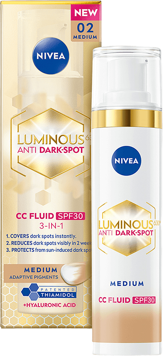 Färgad dagkräm Luminous 630 Anti Dark-Spot CC Fluid 3-in-1 Medium SPF30 40 ml NIVEA, från NIVEA.