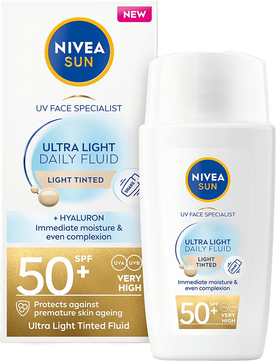 Solkräm ansikte UV Face Ultra Fluid Light Tinted SPF50+ 40 ml NIVEA SUN, från NIVEA.