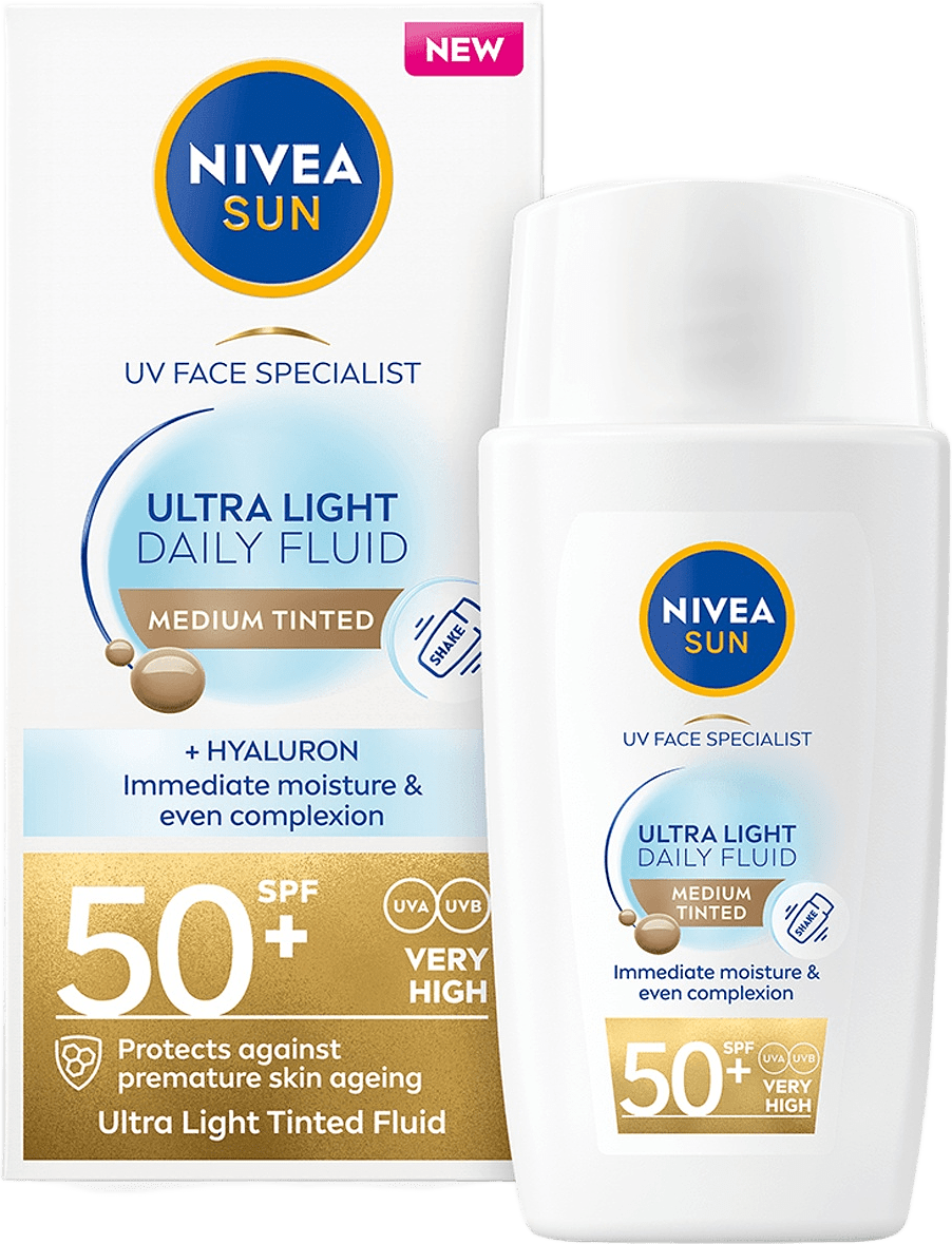 Solkräm ansikte UV Face Ultra Fluid Medium Tinted SPF50+ 40 ml NIVEA SUN, från NIVEA.