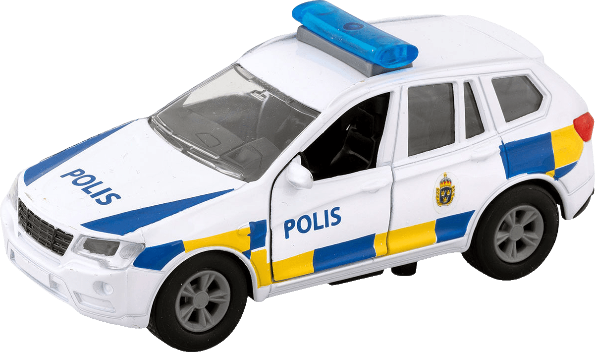 Svensk Polisbil m. ljud och ljus, från Dickie, i färgen Multicolored.