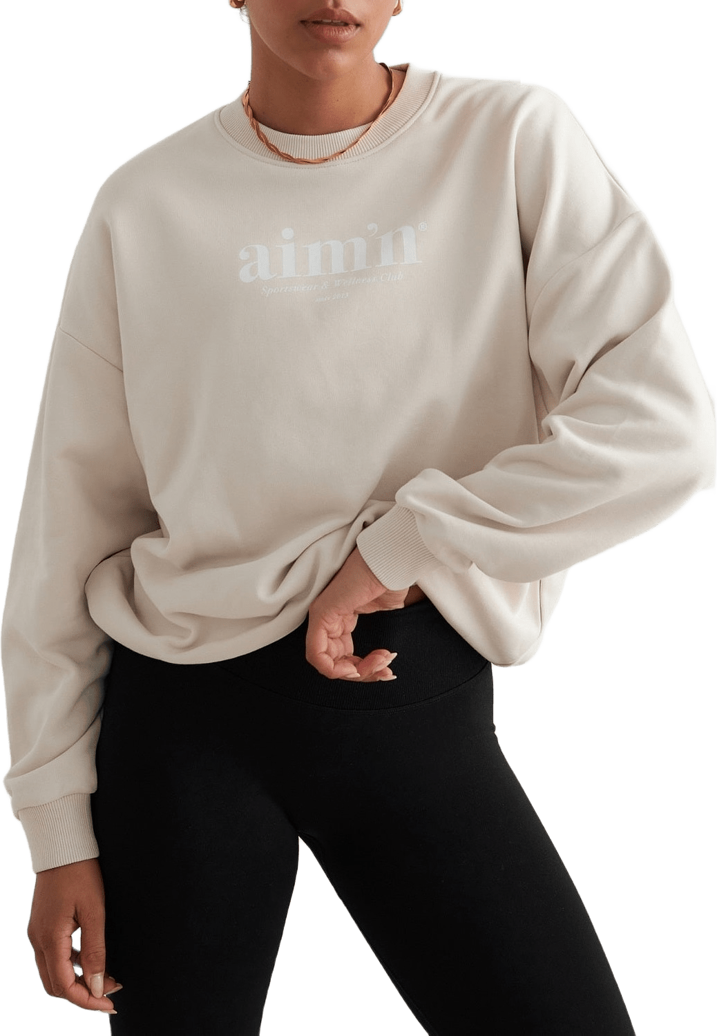 Apparel Terry Sweatshirt, från aim'n, i färgen clay.