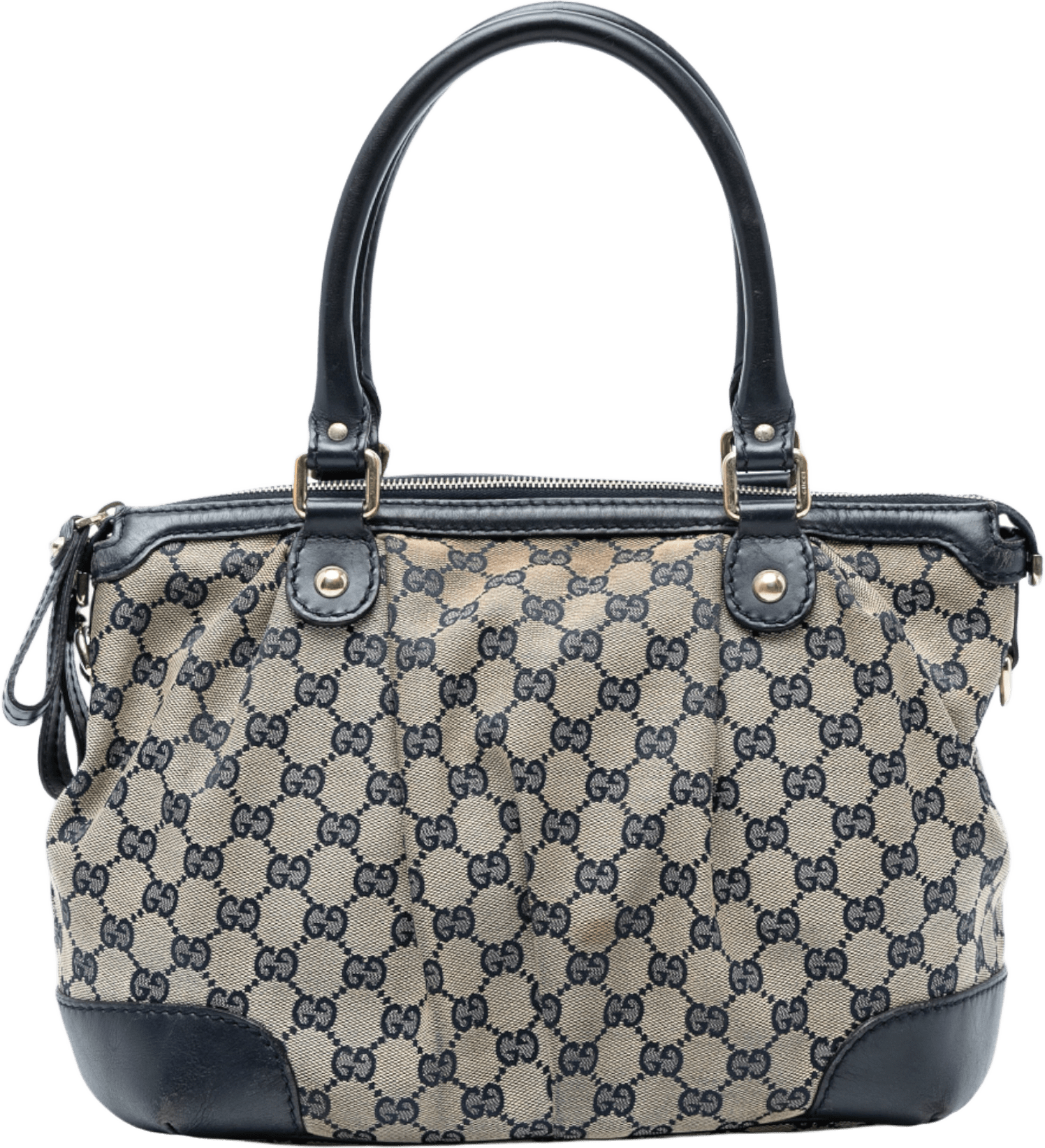 Gucci Gg Canvas Sukey Satchel, från Luxclusif, i färgen beige.