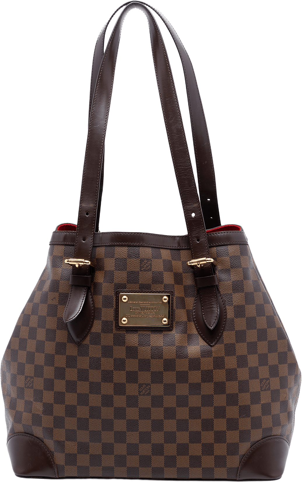 Louis Vuitton Damier Ebene Hampstead Gm, från Luxclusif, i färgen brown.