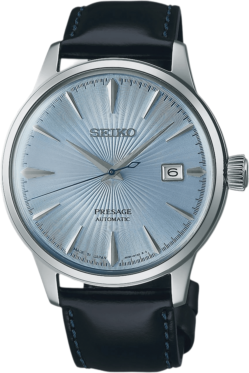 Seiko Presage Automatic Ljusblå/svart, Läderband - Srpb43j1, från Seiko, i färgen 1.