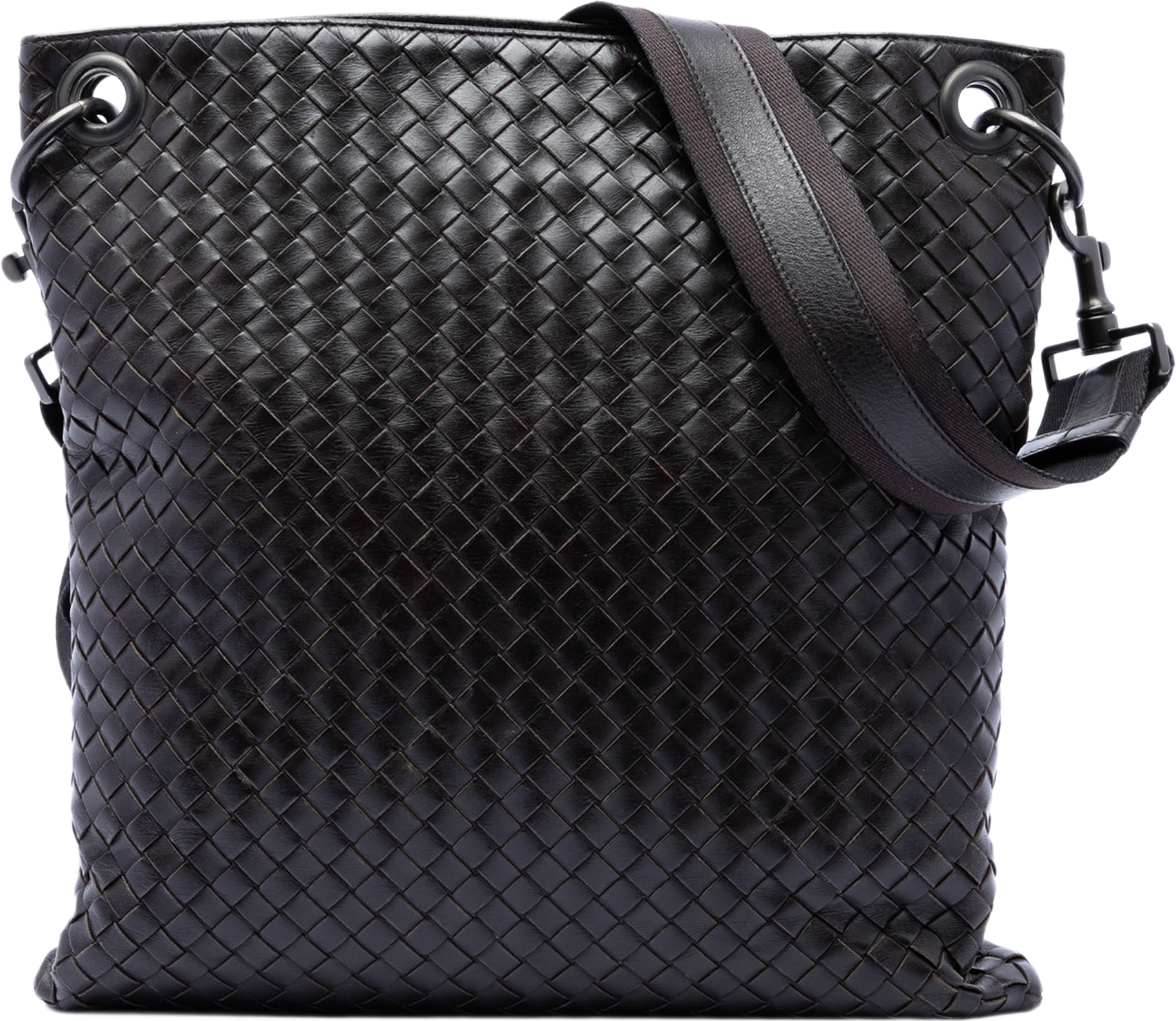 Bottega Veneta Nappa Intrecciato Vn Crossbody, från Luxclusif, i färgen dark brown.