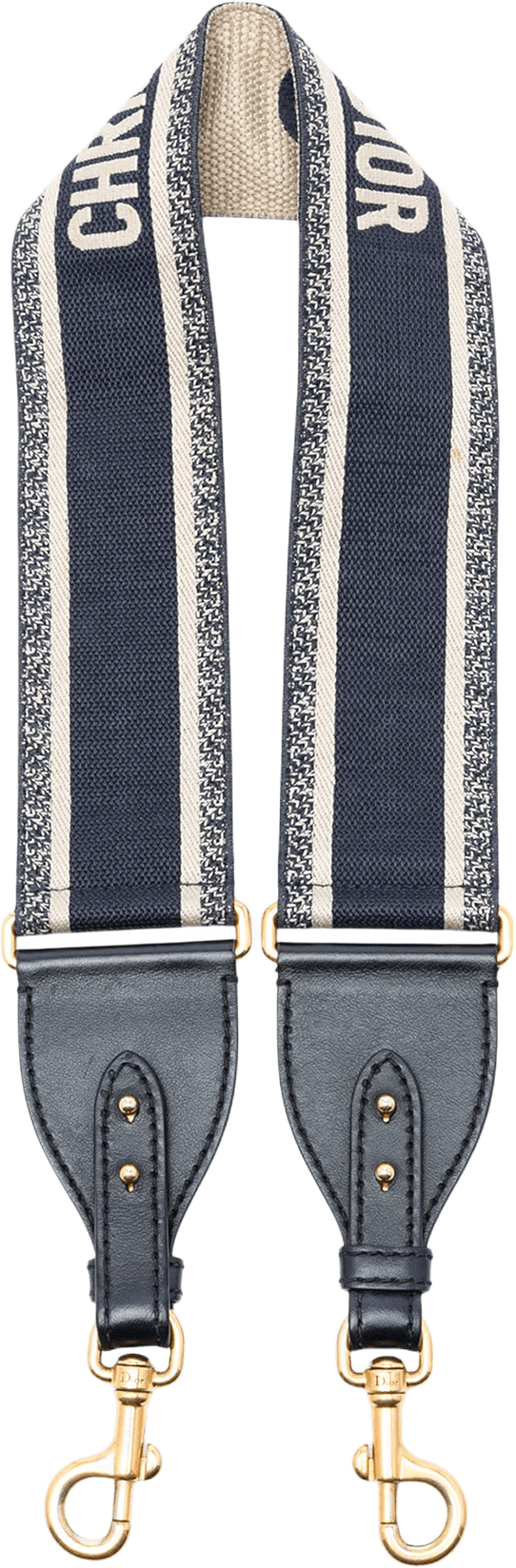 Dior Embroidered Canvas Bag Strap, från Luxclusif, i färgen navy.