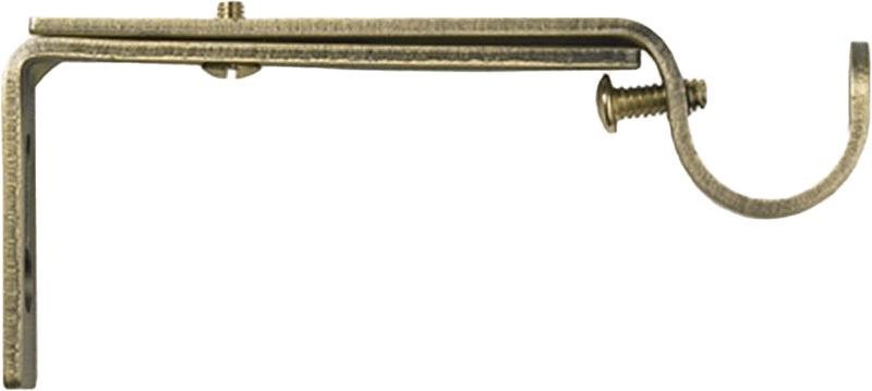 Reglerbar gardinstångshållare Ø19 mm, 1 st, från Kirsch, i färgen Brass.